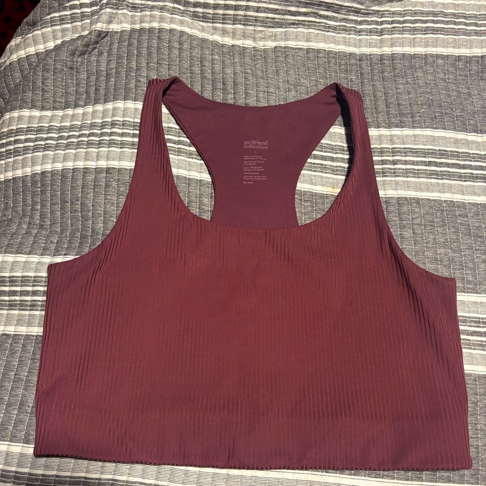 Girlfriend Collective Plum Racerback Paloma Bra